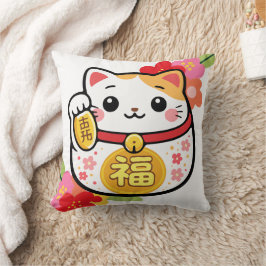 Cojín Decorativo Maneki japonés Kawaii