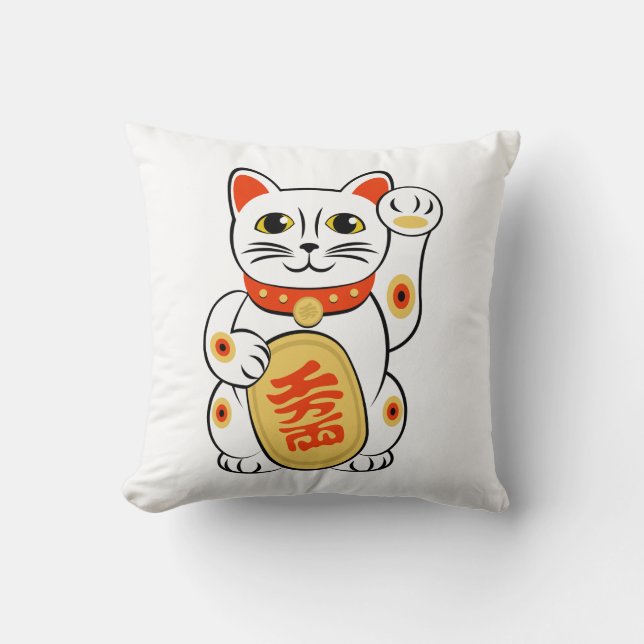 Cojín Decorativo Maneki Neko (Anverso)