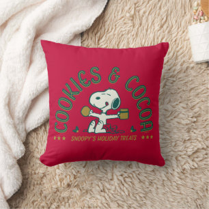 Cojín Decorativo Maní   Cookies y cacao de Snoopy