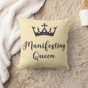 Cojín Decorativo Manifiesto de las letras negras de la reina