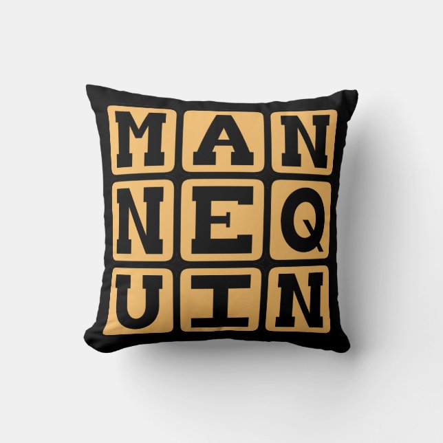 Cojín Decorativo Maniquí, Muñeco de Moda (Anverso)
