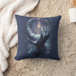 Cojín Decorativo Mano Cósmica Fantasía Oscura