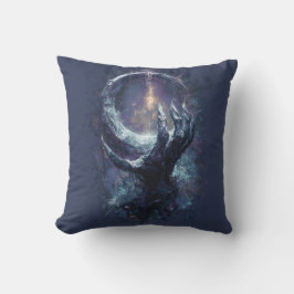 Cojín Decorativo Mano Cósmica Fantasía Oscura