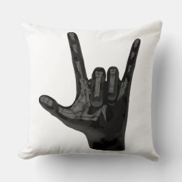 Cojín Decorativo mano de cuernos del diablo