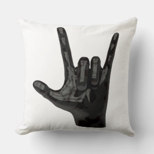 Cojín Decorativo mano de cuernos del diablo