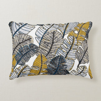 Cojín Decorativo Mano dibujada: hojas tropicales