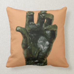 Cojín Decorativo Mano izquierda grande (bronce)