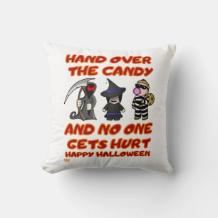 Cojín Decorativo "MANO SOBRE LA VELA" divertido halloween