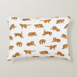 Cojín Decorativo Mano vintage sin fisuras de tigre japonés