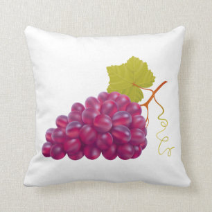 Cojín Decorativo Manojo delicioso de uvas rojas