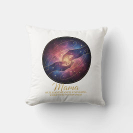 Cojín Decorativo Manos de Mamá Celestial Universo Galaxia