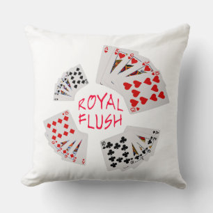 Cojín Decorativo Manos de Póquer - Flush Real
