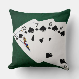 Cojín Decorativo Manos de Póquer - Flush - Spades Suite