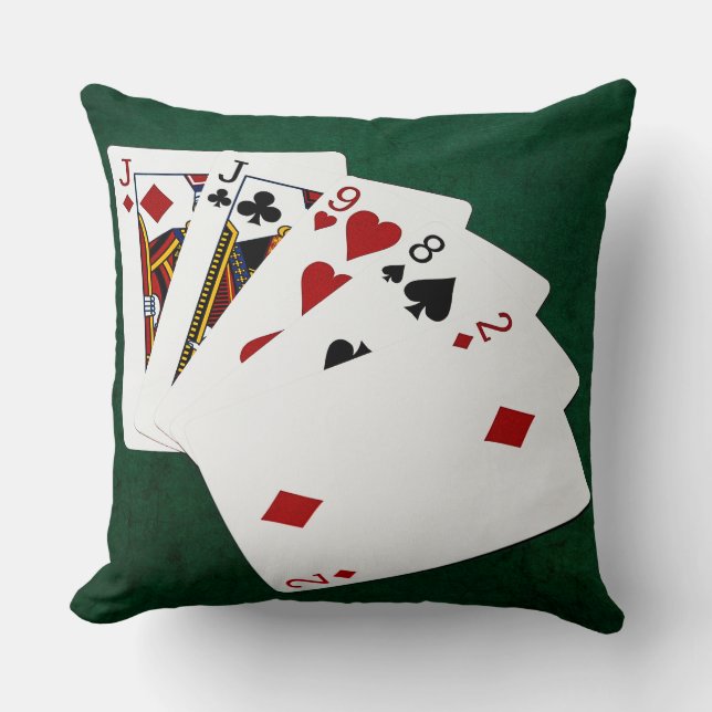 Cojín Decorativo Manos de póquer - Un par - Jack (Front)