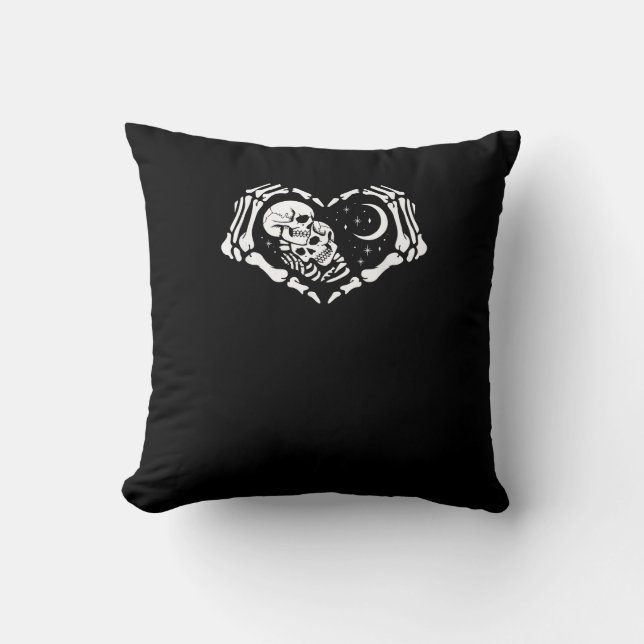Cojín Decorativo Manos del corazón de Skeletons (Anverso)