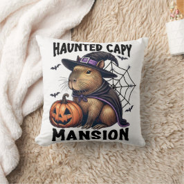 Cojín Decorativo Mansión de capy perdida Capybara Halloween