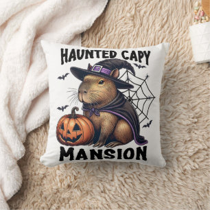 Cojín Decorativo Mansión de capy perdida Capybara Halloween