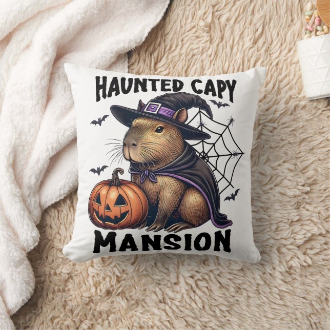 Cojín Decorativo Mansión de capy perdida Capybara Halloween (Manta)