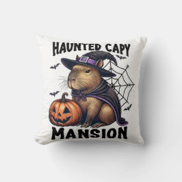 Cojín Decorativo Mansión de capy perdida Capybara Halloween