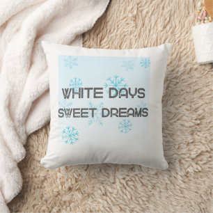 Cojín Decorativo Manta Abrazadora de Invierno Dulces Sueños Días Bl