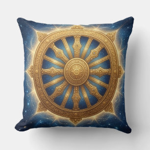 Cojín Decorativo Manta de Arte Simbólico Espiritual Chakrá Dharma D