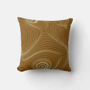 Cojín Decorativo Manta de arte topográfico psicodélico de oro moder