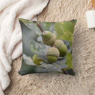 Cojín Decorativo Manta de bambú de madera de árbol de bellota verde