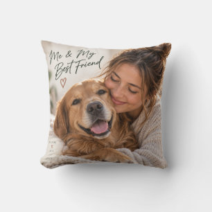 Cojín Decorativo Manta de foto personalizada mía y de mi perro amig