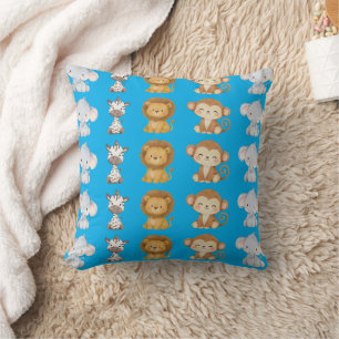 Cojín Decorativo Manta de guardería de animales adorables de la sel