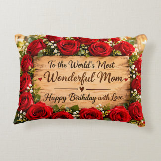 Cojín Decorativo Manta de lanzamiento de rosas rojas Wonderful Mom