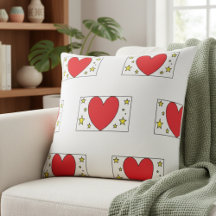 Manta de Navidad con Corazón Rojo y Estrellas Dora