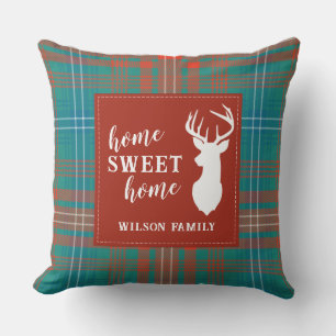 Cojín Decorativo Manta de Navidad Plaid Clan Wilson Familia Rustica