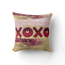 Manta de San Valentín Glam Glitter Gold Red Luxe X