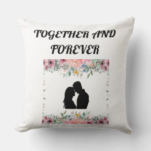 Cojín Decorativo Manta Floral de Pareja Romántica Juntos y Para Sie