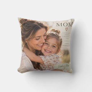 Cojín Decorativo Manta Personalizada con Foto de Mamá e Hija como R