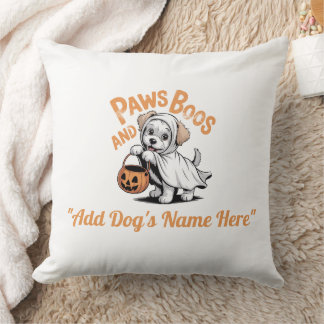 Cojín Decorativo Manta personalizada de Halloween con nombre de mas