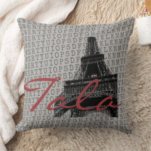 Cojín Decorativo Manta personalizada de la Torre Eiffel de París
