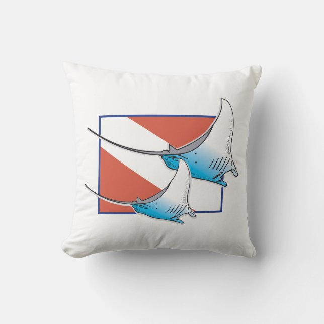 Cojín Decorativo Manta Ray (Anverso)
