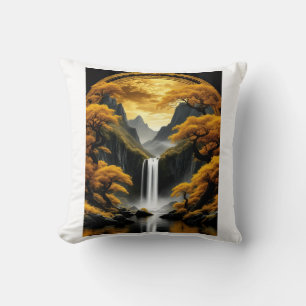 Cojín Decorativo Manta Sherpa Cascada Dorada