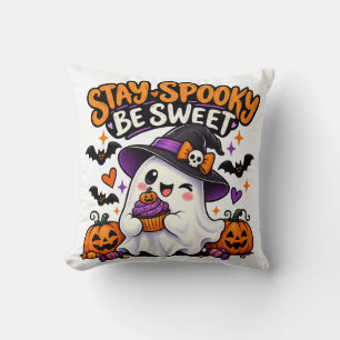 Cojín Decorativo Mantén Espeluznante Sé Dulce Cute Fantasma Hallowe