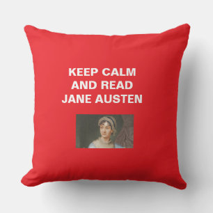 Cojín Decorativo Mantén la Calma, Lee a Jane Austen