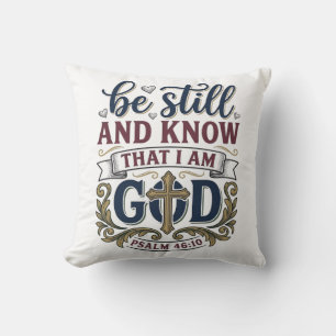 Cojín Decorativo Mantén la calma y conoce la camiseta cristiana Sal