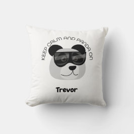 Cojín Decorativo Mantén la Calma y Panda Activo