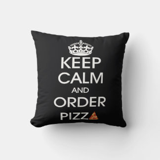 Cojín Decorativo Mantén la calma y pide pizza