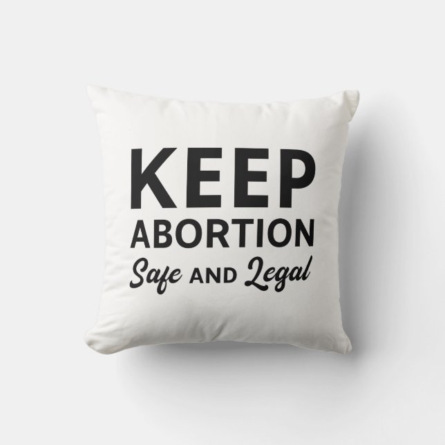 Cojín Decorativo Mantener El Aborto Seguro Y Legal (Anverso)
