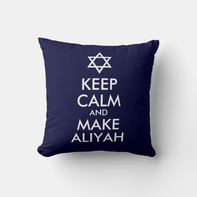 Cojín Decorativo Mantener La Calle Y Hacer Aliyah (Anverso)