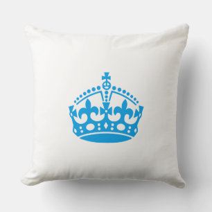 Cojín Decorativo Mantener la corona de victoria azul tranquila