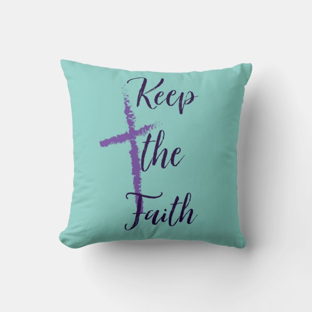 Cojín Decorativo Mantener la fe (Anverso)