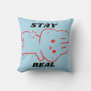 Cojín Decorativo Mantenerse Real – Motivación para Ser Uno Mismo