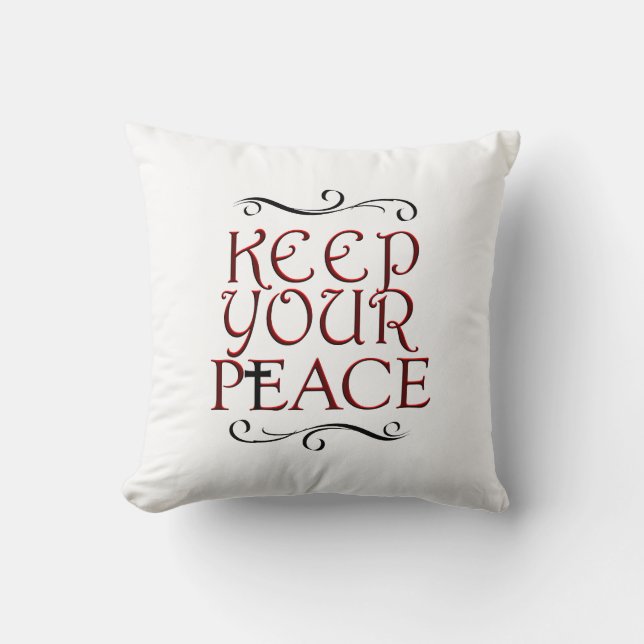 COJÍN DECORATIVO MANTENGA SU PAZ (Anverso)